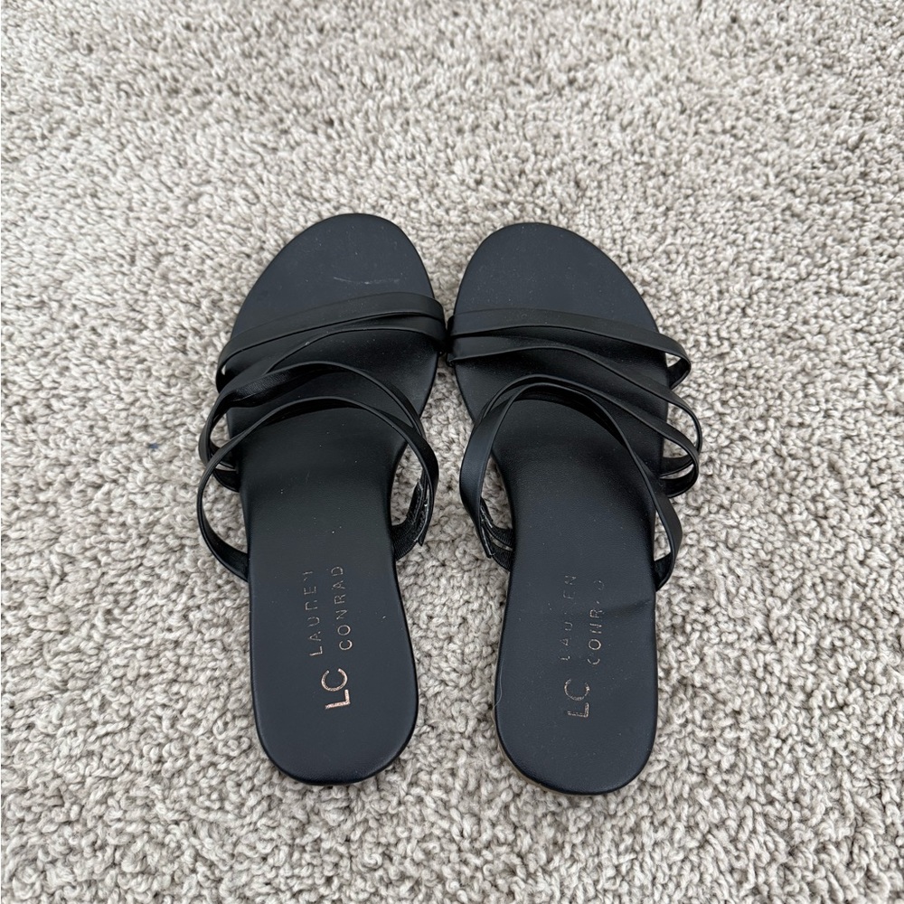 LC Lauren Conrad Elegant Black Sandals